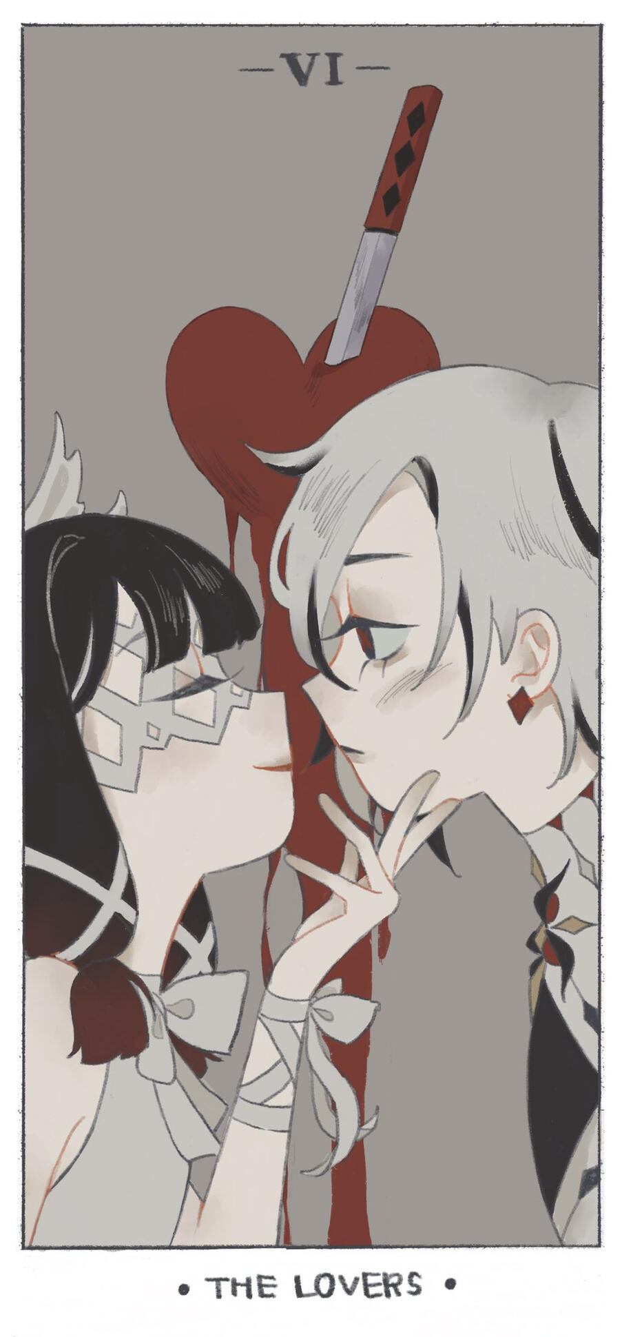 vii - the lovers (columbina x arlecchino)